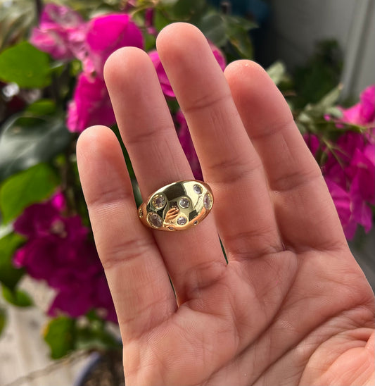 Gold metal ring