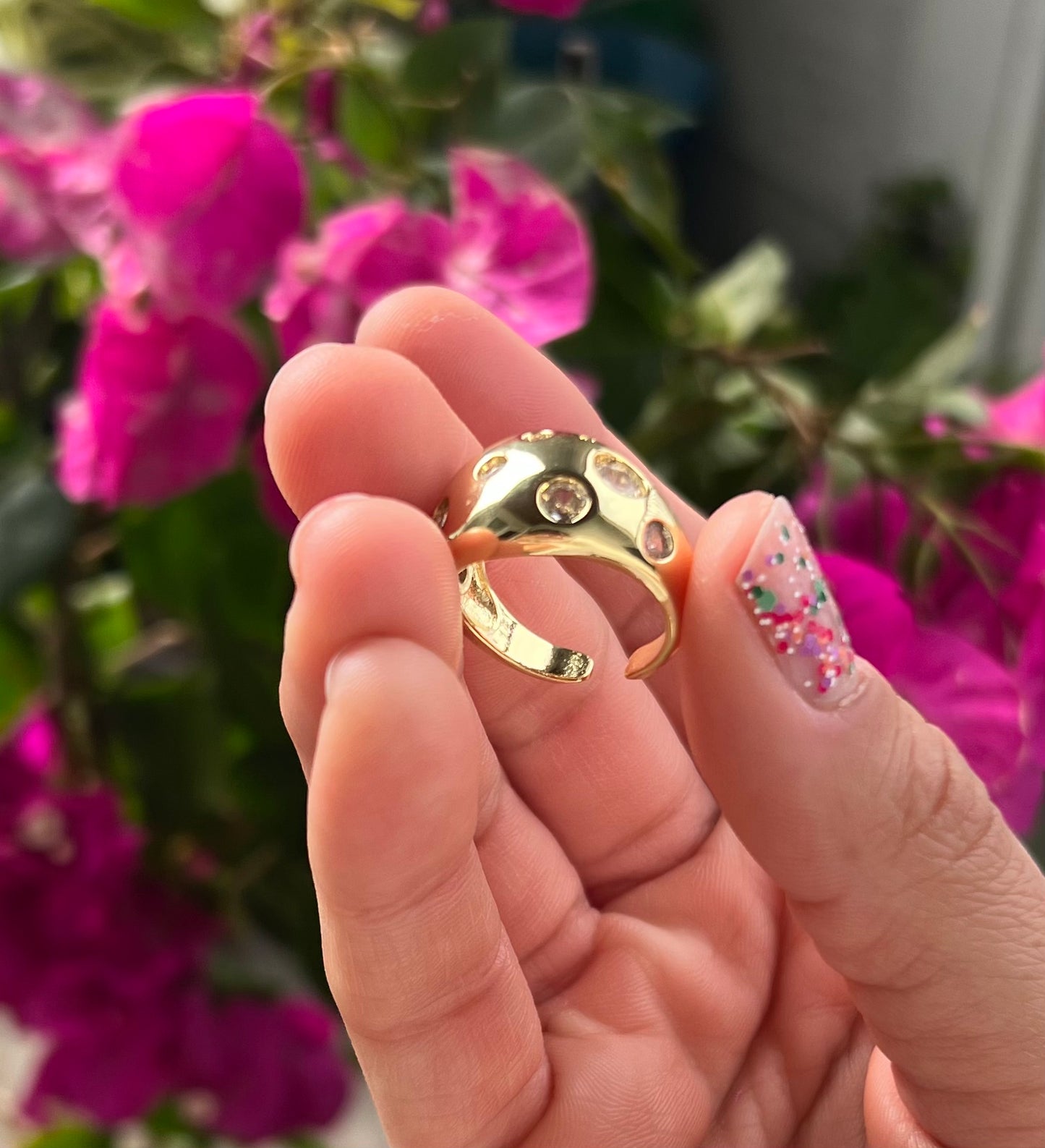 Gold metal ring