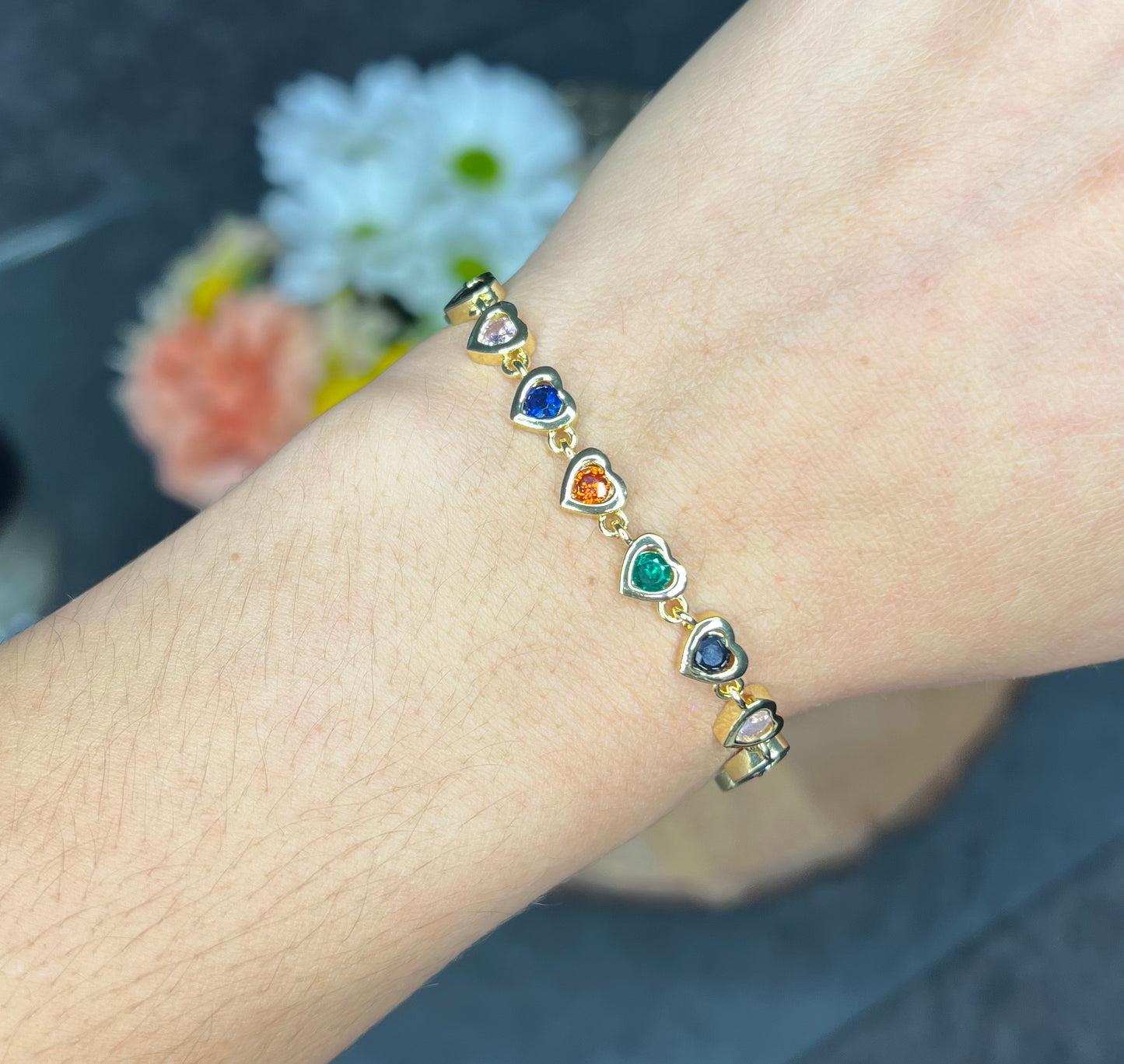 Colorful heart bracelet